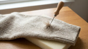 how to fix a hole in a sweater without sewing